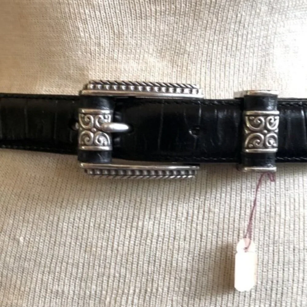 Brighton Black and Silver Women's Belt
